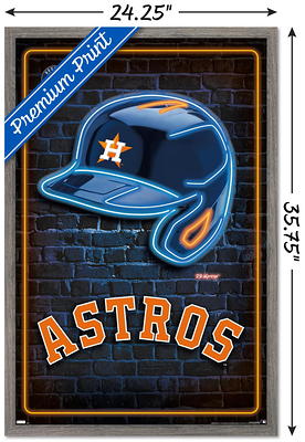 Trends International Mlb Houston Astros - Neon Helmet 23 Framed Wall Poster  Prints Barnwood Framed Version 22.375 X 34 : Target