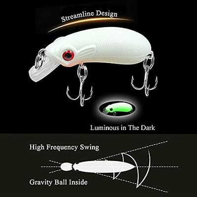 Proaovao Lures Kit Minnow Lures Minnow Crank Bait Fishing Tackle