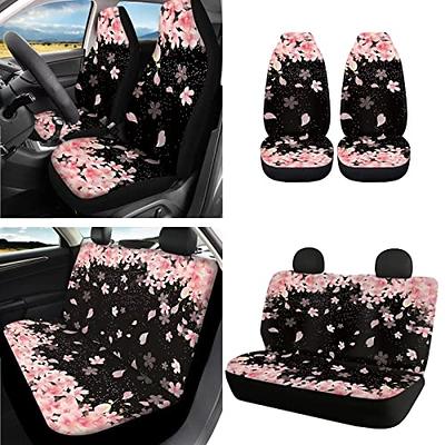 10 Pcs Car Accessories Set,Leather Steering Wheel Cover for Women Cute Car  Accessories Set with Seat Belt Shoulder Pads Cup Holders for Women Girl Car  Interior 