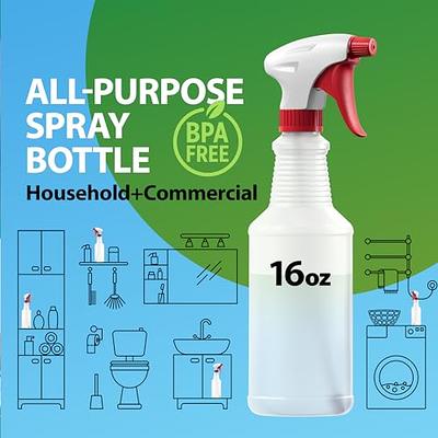 Liba Spray Bottles (4 Pack,16 oz), Refillable Empty Spray Bottles for Cleaning