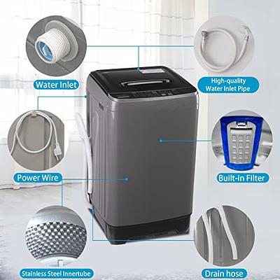 COMFEE’ 1.6 Cu.Ft Portable Washing Machine, 11lbs Capacity Fully Automatic Compact Washer with Wheels, 6 Wash Programs Laundry Washer with Drain Pump