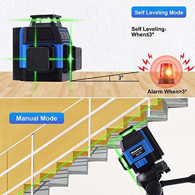 Laser Level Self Leveling - 100ft 4x360 3x360 Green Cross Line Laser Level  Horizontal Vertical Dual-beam Lasers with Integrated Bracket for DIY or