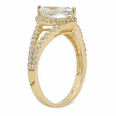 Clara Pucci 1.4 Ct Marquise Cut Pave Halo Wedding Engagement