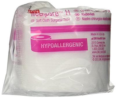  3M Medipore H 2 x 10 Yard Hypoallergenic Soft Cloth Surgical  Tape, Special Pack of 3 Rolls, Item 2862 : Health & Household