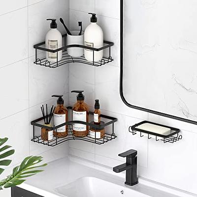 Livingpai Shower Caddy Bathroom Organizer, Wall Mount Shower Organizer, Rustproof Stainless Steel Shower Shelves, Bathroom Shelves for Bathroom, Toile