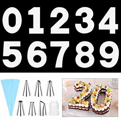 SelfTek 0-9 12 Inch Number Cake Molds DIY Baking Cake Stencils Templates  with 6 Icing Tips Icing Smoother and Pastry Bags for Wedding Birthday  Anniversary - Yahoo Shopping