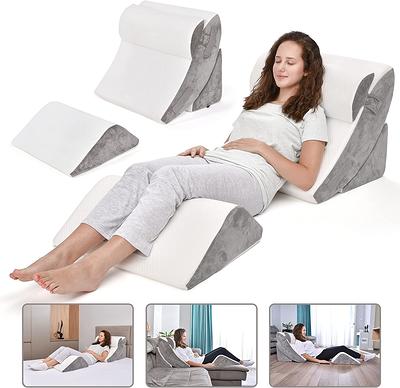 Wedge Pillow - 4 Piece Adjustable Bed Pillow Positioner for After