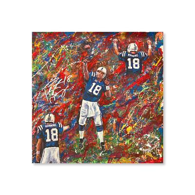 Ben Roethlisberger Pittsburgh Steelers Autographed 36 x 45 Stretched  Embellished Giclee Canvas - Art by Jordan Spector - Limited Edition of 4