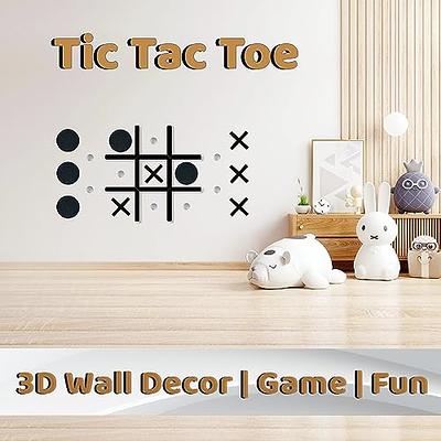  Magnetic Tic Tac Toe Wall-Mount Game, 18 x 18 Fun Wall Board  Game for Kids & Adults, Modern Wall Art Décor for Bedroom, Playroom Wall  Decals, Nursery & Offices