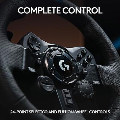  Logitech G Logitech G923 Racing Wheel and Pedals, TRUEFORCE  Force Feedback Driving Force Shifter - Real Leather, For PS5, PS4, PC, Mac  - Black : Video Games