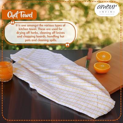 PY HOME & SPORTS Dish Towels Set, 100% Cotton Waffle Weave Kitchen Towels 4  Pieces, Super Absorbent Kitchen Hand Dish Cloths for Drying and Cleaning