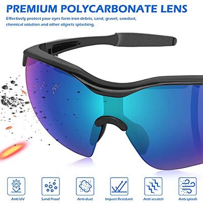 Safety Glasses for Men Women, ANSI Z87.1+UV Protective Eyewear, Impact  Resistant Safety Goggles for Sport, Working