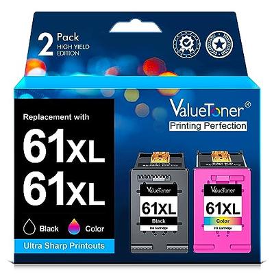 Replacement HP 62 Ink XL Combo Pack of 3 - High Yield: 2 Black, 1 Tri-color