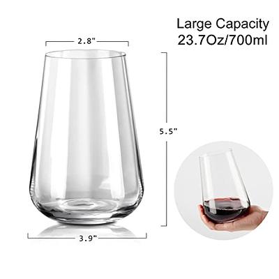 Highball Glasses Set of 4, Tall Drinking Glasses 24oz Oversized Cocktail Glass  Set. Lead-Free Crystal Glassware