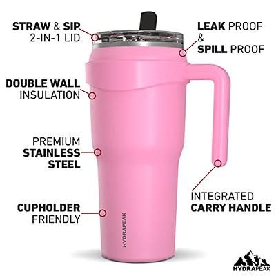 Leak-proof 40 oz Tumbler with Handle and Carrier Bag, Spill-proof Insulated  Water Bottle Cup with Sport Straw Lid and Padded Hand Strap, Neoprene