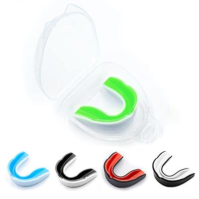 Number-one Mouth Guard 2Pcs Adults and Youth Mouth Guards Sports Mouthguard  with Case, Professional Mouthpieces Braces EVA Double Colored for Boxing