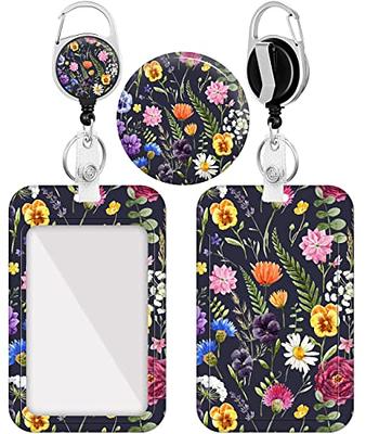 Plifal Badge Holder with Retractable Reel, Flower ID Name Tag Work Badge  Clip Botanical Heavy Duty Vertical Card Protector Cover Case for Work  Office Nurse Medical Student Teacher Women - Yahoo Shopping