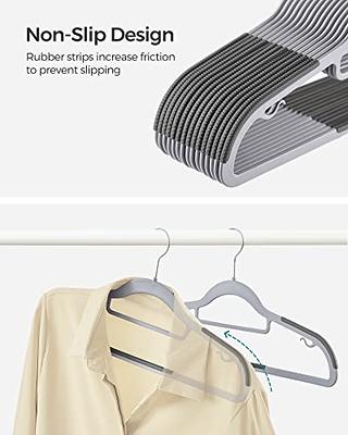 Ollieroo 50 Pack Velvet Clothes Hangers, Non-Slip Hangers with Swivel Hooks,  Heavy Duty Suit Hangers, Beige 