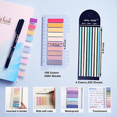 WSCHU 2320Pcs Book Tabs for Annotating Books, 104 Colors Morandi Sticky Tabs  for Binders, Page Markers Transparent Sticky Notes,Writable &  Repositionable Book Flags Strip Index Tabs,Page Tabs - Yahoo Shopping