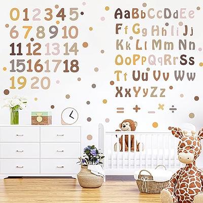 Number Wall Decals Children Number Stickers Alphabet ABC Wall Decals Peel  and St