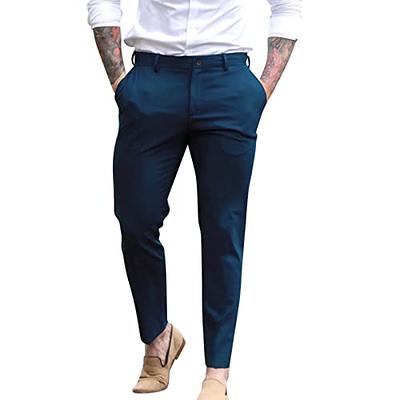 George Regular Men's Pleated Cuffed Microfiber Dress Pants with Adjustable  Waistband