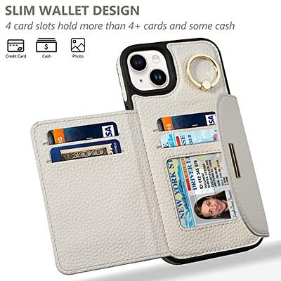 TOOVREN Compatibility with iPhone 14 Plus Wallet Case with Card Holder for  Men Women iPhone 14 Plus Case Leather Phone Case with Strap Stand Lanyard