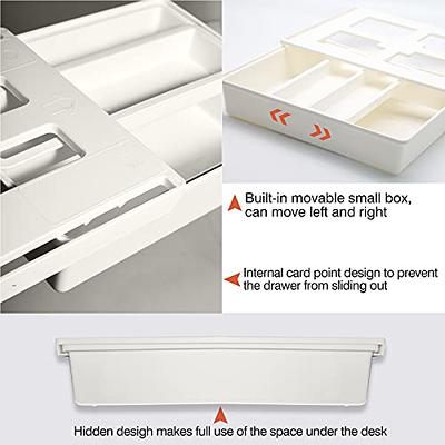 Under Desk Drawer, Hidden Self-Adhesive Storage Box Organizer