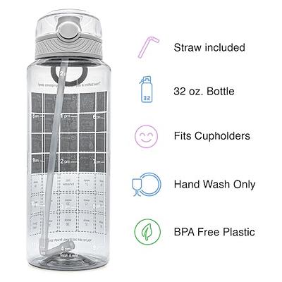 Belly Bottle Pregnancy Water Bottle Intake Tracker with Straw +