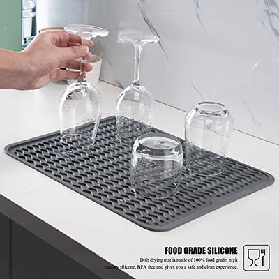 Silicone Drying Mat,dish Drainer Mat For Kitchen Counter, Non-slip