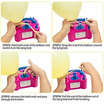 YWFTING Electric Air Balloon Pump and Balloon Tying Tool in One, Portable  Dual Nozzle Rose Red 110V 600W Electric Balloon Blower Pump for Decoration,  Party,Faster and Save Time - Yahoo Shopping