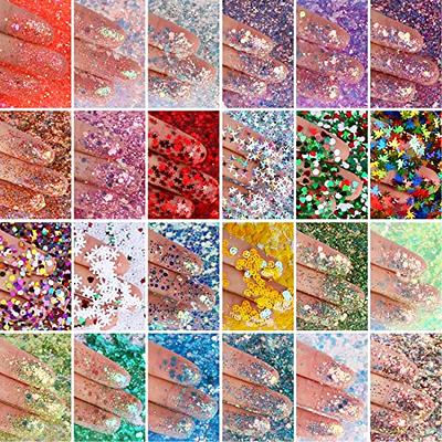 100g/3.5oz Holographic Chunky Glitter Mixed Chunky Glitter for