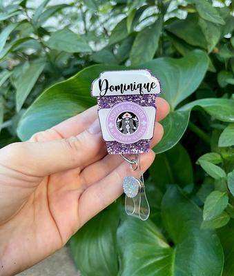 Coffee Badge Reel, Green Glitter Nurse Badge Reel, Halloween Badge Reel,  Badge Reel Custom, Badge Reel Personalized, Badge Reel Glitter 