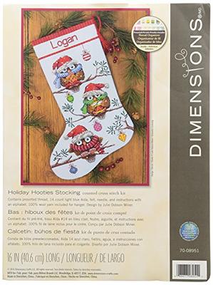 Dimensions X Holiday Hooties Counted Cross Stitch Personalized Christmas  Stocking Kit, 16 - Yahoo Shopping