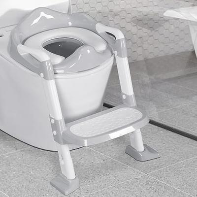 Kylinton Potty Training Seat with Step Stool Ladder, Foldable Toddler Potty  Seat for Toilet 2 in 1 Potty Training Toilet for Kids, Splash Guard