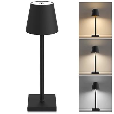 LED Table Lamp (battery powered), Black/White