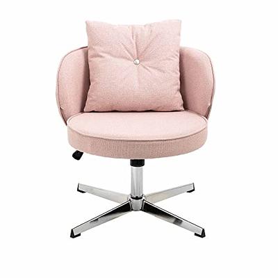 ELFJOY Desk Chair Cushion 100cm Office Chair Cushion Seat Cushion with Back  Support Lounger Cushion with Fixing Band (Pink) 100×46cm