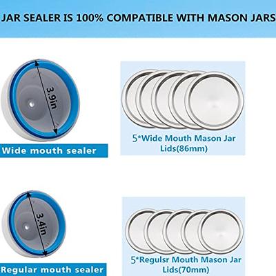 Mason Jar Vacuum Sealer and Accessory Hose Compatible with FoodSaver Vacuum  Sealer Portable Hand Pump Vacuum Sealer for Jars Regular & Wide Mouth and