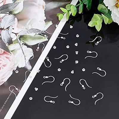 40pcs Clear Safety Non-Allergenic Plastic Earring Hooks Ear Wire Anti  Allergy Hooks with Ball Dots Earring Findings DIY Jewelry Making for  Sensitive