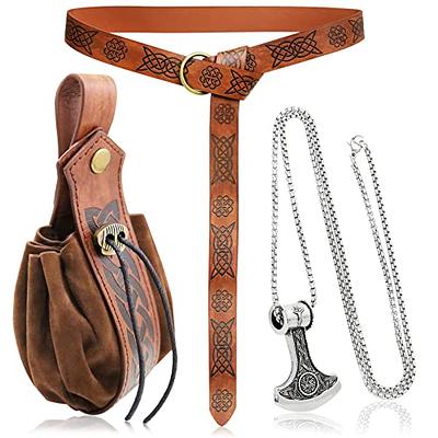 2pcs Medieval Viking Belt Faux Leather Belt Pouch Renaissance Cosplay Set  Leather Belt Medieval Bag Accessories, Shop On Temu And start Saving