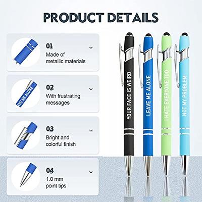 12 Pieces Funny sarcastic Ballpoint Pens, Office Snarky 12 Color