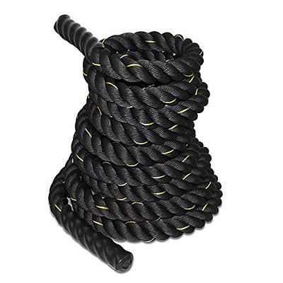 Yes4All Battle Rope 1.5/2 Inch Diameter Poly Dacron 30, 40, 50 Ft Length  Workout Rope 