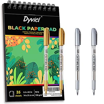 Dyvicl White Ink Pens - 12-Piece Fine Point Tip White Gel Pens for Black  Paper Drawing, Illustration, Rocks Painting, Adult Coloring, Sketching Pens