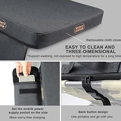 Lslpin Extra Wide Heated Stadium Seat, Portable Stadium SEATS for Bleachers, Foldable Heating Pad Stadium Cushions with USB Battery Pack, Heated