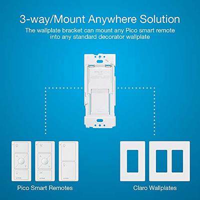 Lutron Claro Smart Rocker Switch 3-Way Kit w/Pico Paddle Remote, 5  Amp/Neutral Required in White (DVRF-PKG1S-WH) DVRF-PKG1S-WH - The Home Depot