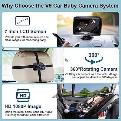 DoHonest Baby Car Camera HD 1080P with Display - Infant Safety Seat Baby  Car