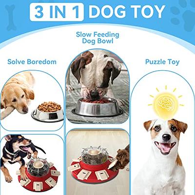 KADTC Interactive Dog Puzzle Toys for Boredom Stimulating Slow Food Feeder  Bowl,Puppy Brain Mental Stimulation Mentally Toy Treat Dispenser Advanced