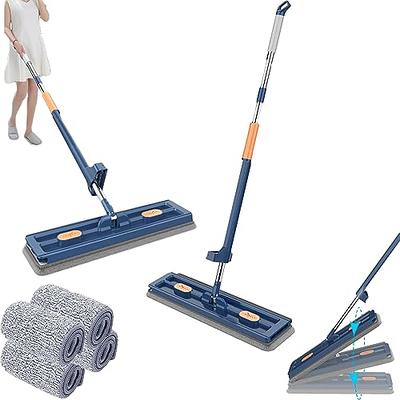 Dfcdcoo Large Flat Mop, Large Flat Mop and Bucket System Roseionly Large  Flat Mop with Microfiber Pads Wet & Dry Use 360 Rotating Dust Mop with  Dewatering Scraper (G) - Yahoo Shopping