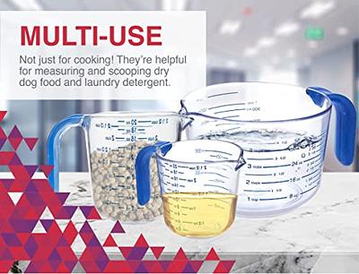 Plastic Measuring Cups Set Bpa Free Liquid Nesting Stackable Measuring Cups  With Spout Clear Cup With Ml And Oz Measurement