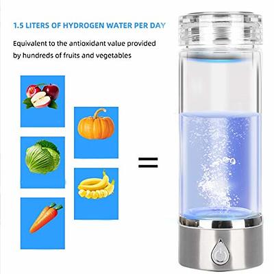 Portable Hydrogen Rich Water Generator Machine Glass Bottle USB