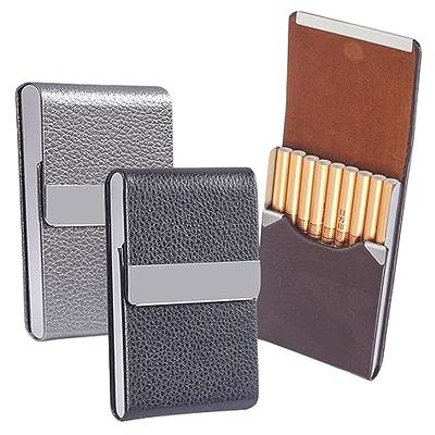  Metal Cigarette Case Box - Small Cigarette Case Ciggerate Holder  Case,Double Sided Spring Clip Open Pocket Holder for 14 Cigarettes,Cigarette  Case for Men and Women (Golden) : Health & Household